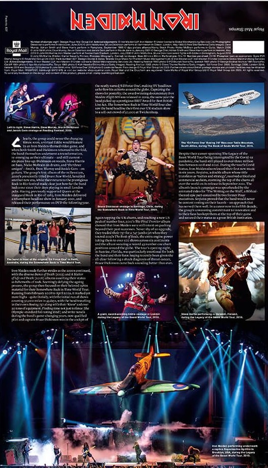 Iron Maiden ya tiene sus propias Estampillas o Sellos
