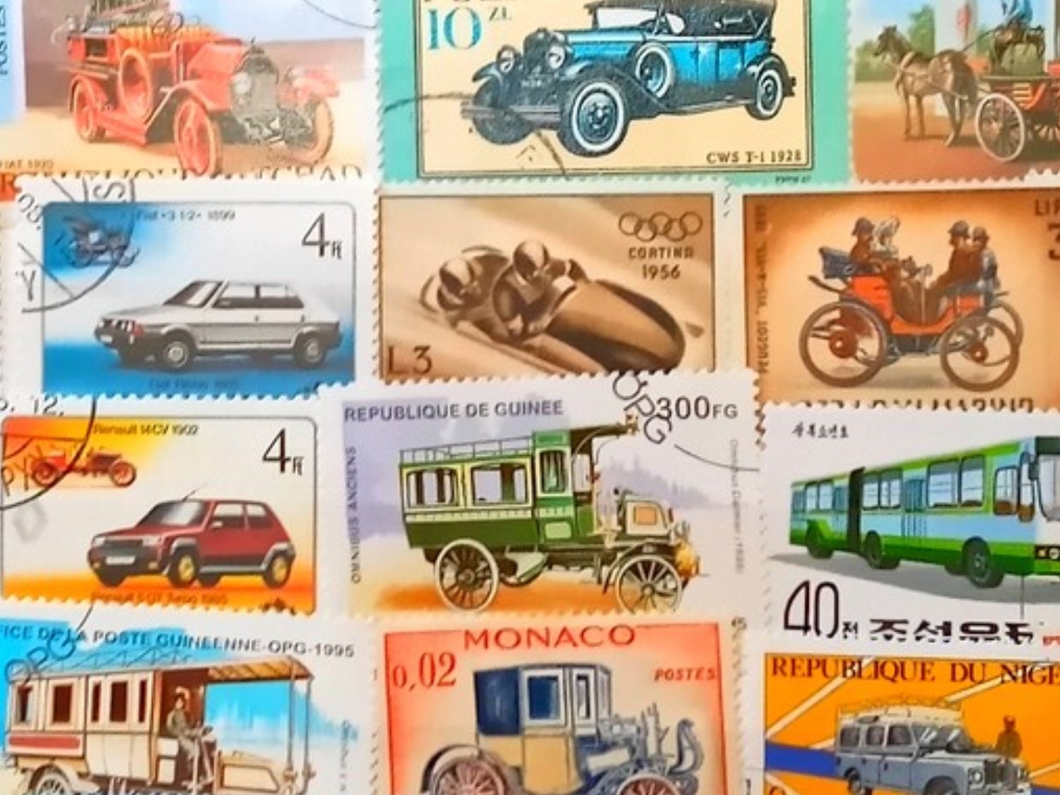 ESTAMPILLAS AUTOMOVILES AUTOS CARROS FILATELIA ARGENTINA
